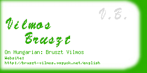 vilmos bruszt business card